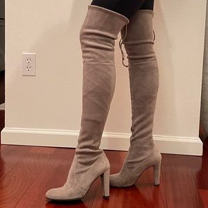 Stuart Weitzman over the knee boots. Excellent condition. Grey suede.